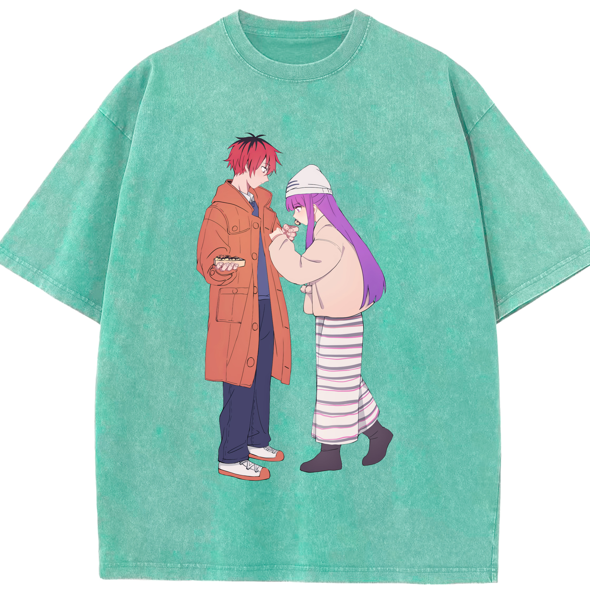 （画像用） 葬送のフリーレン Frieren 綿100% ヴィンテージ風 半袖Tシャツ（フロントプリント）